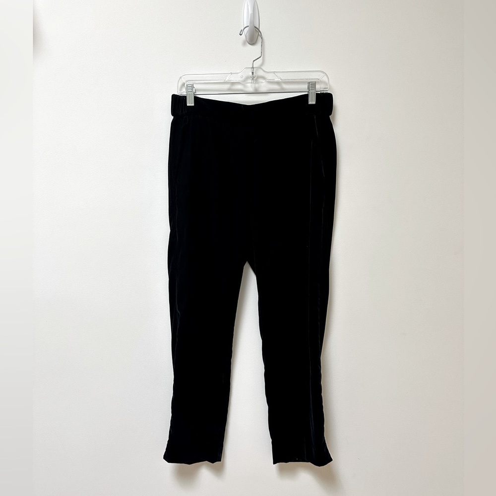 J Crew velvet pants, black, size 8
